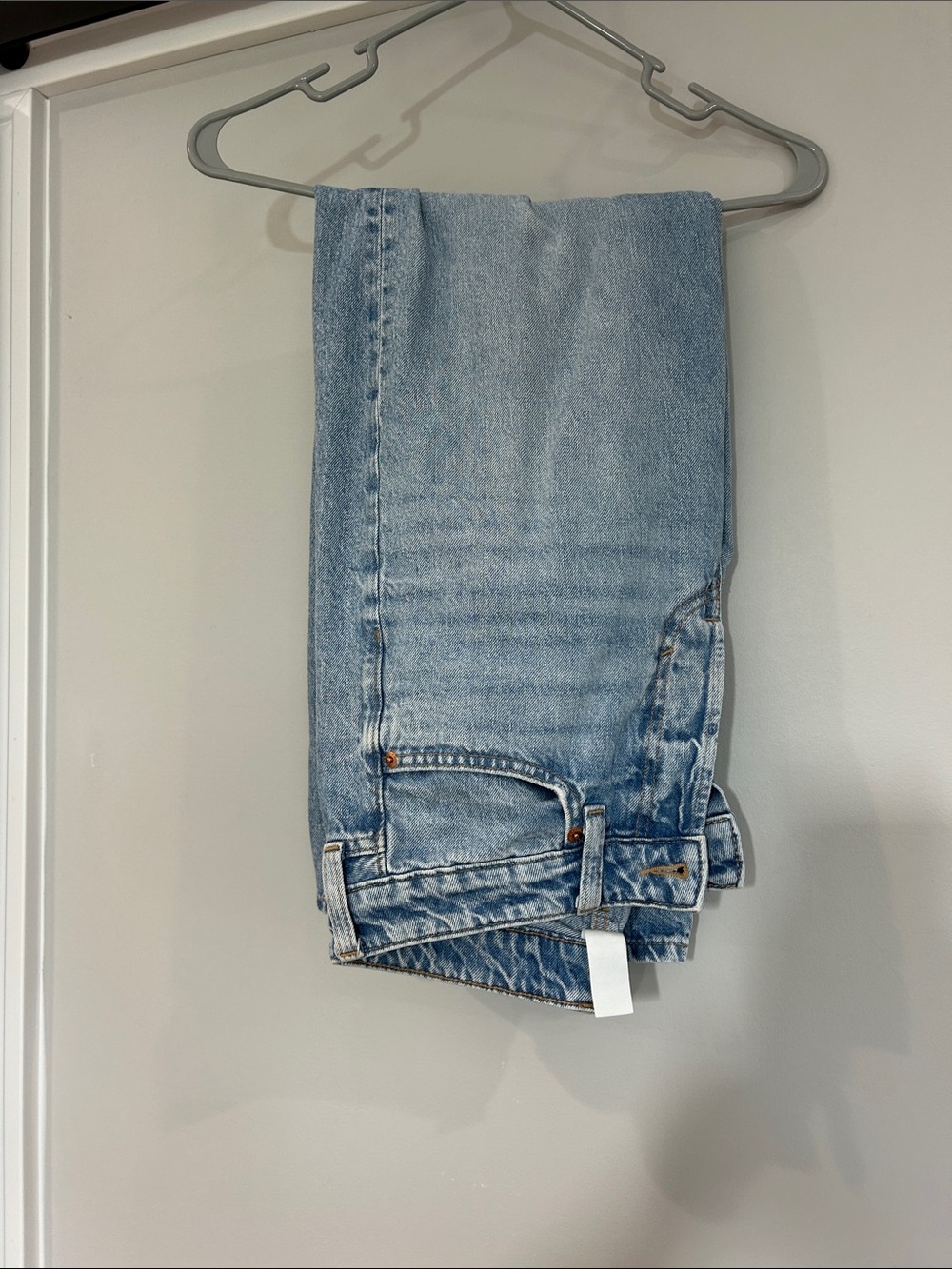 & Denim Light Wash Baggy Wide Denim Jeans
